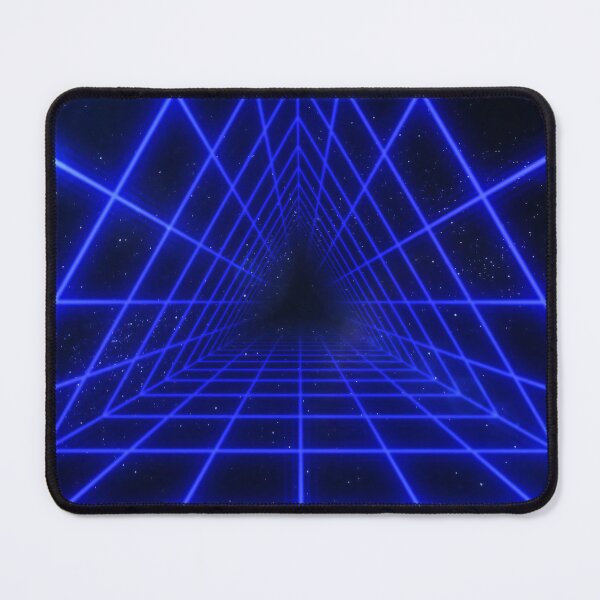 Item preview, Blue Triangular Wireframe Tunnel designed and sold by Electric Shock!! Design.