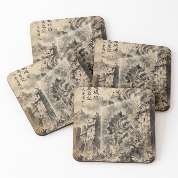 Item preview, The Shattering Barrier of the Western Keep Sumi-e Ink Wash designed and sold by DuckOddity.