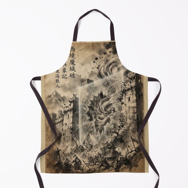 Item preview, The Shattering Barrier of the Western Keep Sumi-e Ink Wash designed and sold by DuckOddity.