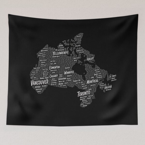Item preview, CANDA Cities Typography Map designed and sold by layalistoresa.