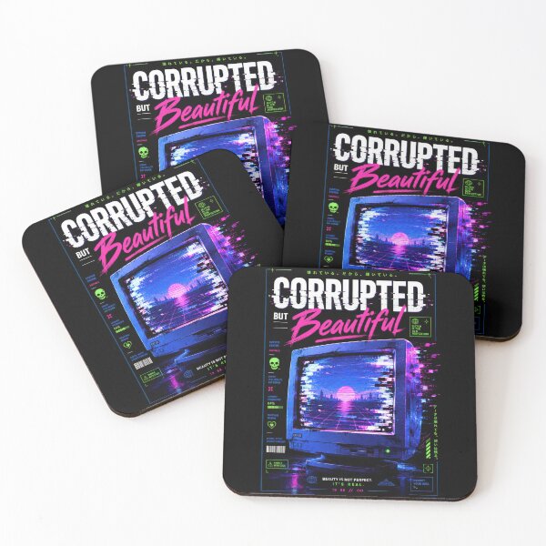 Item preview, Corrupted but Beautiful – Retro CRT Glitch Poster  designed and sold by Sketchlegacy.