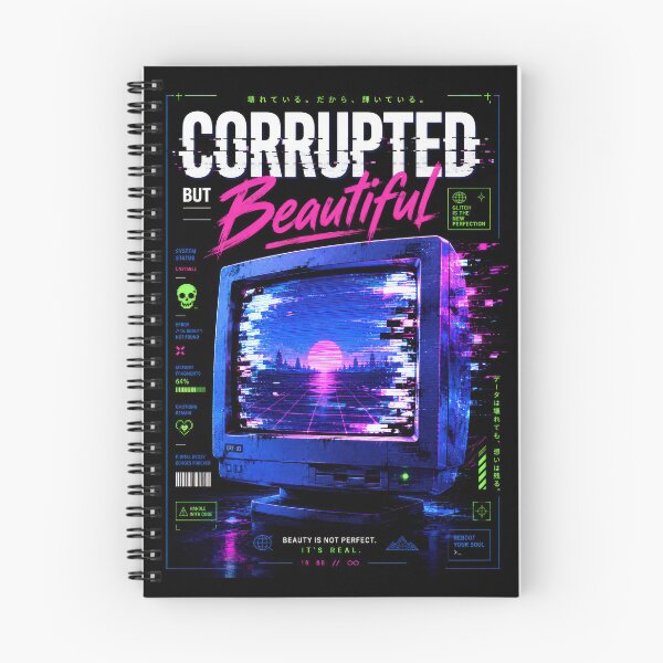 Item preview, Corrupted but Beautiful – Retro CRT Glitch Poster  designed and sold by Sketchlegacy.