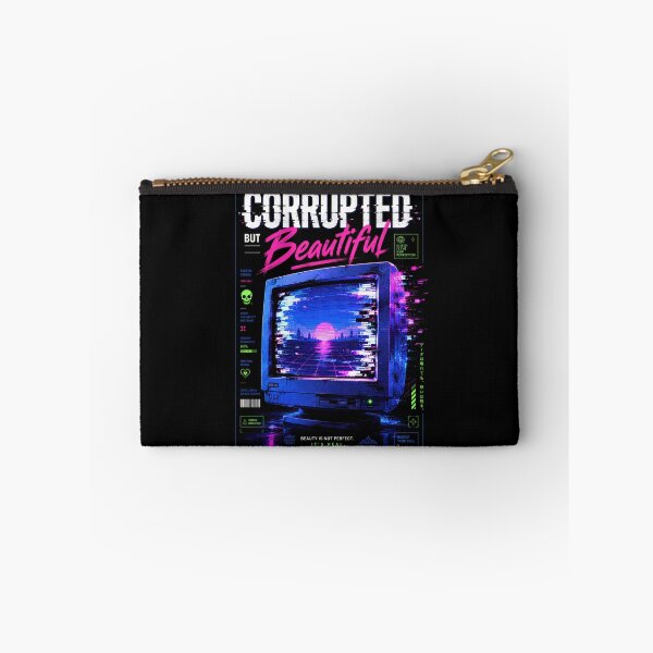 Item preview, Corrupted but Beautiful – Retro CRT Glitch Poster  designed and sold by Sketchlegacy.