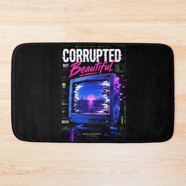 Item preview, Corrupted but Beautiful – Retro CRT Glitch Poster  designed and sold by Sketchlegacy.