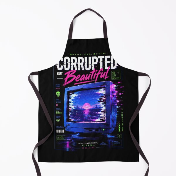 Item preview, Corrupted but Beautiful – Retro CRT Glitch Poster designed and sold by Sketchlegacy.