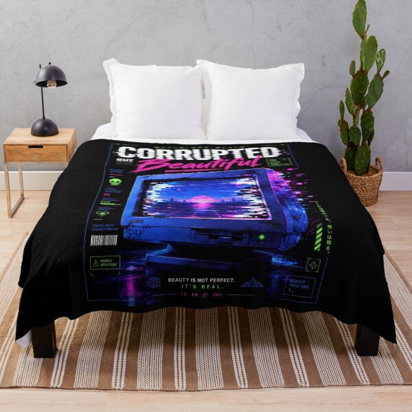 Item preview, Corrupted but Beautiful – Retro CRT Glitch Poster designed and sold by Sketchlegacy.