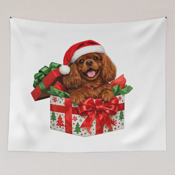 Item preview, Christmas Present Ruby Cavalier designed and sold by SpottyRainbow.