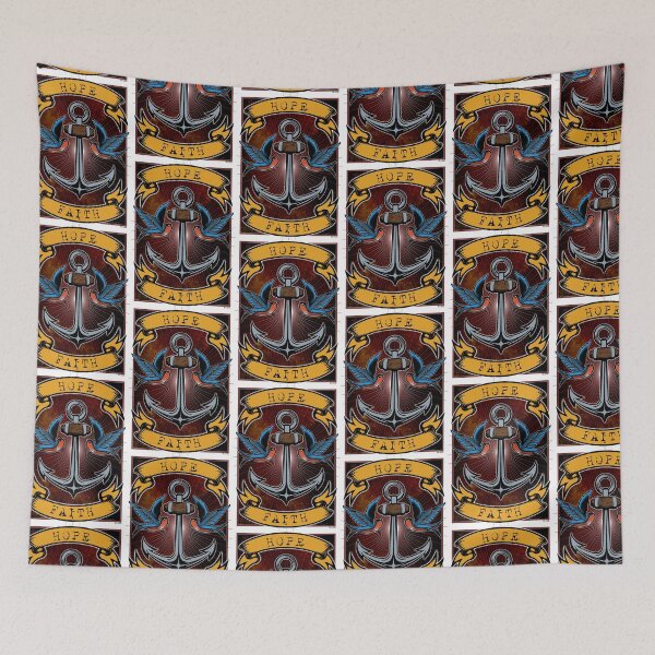 Item preview, Old school tattoo hope and faith designed and sold by PASSION AND FUN WORLD .