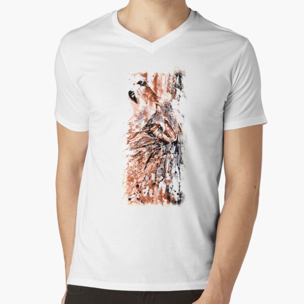 Loup "L'appel de la meute" T-shirt col V
