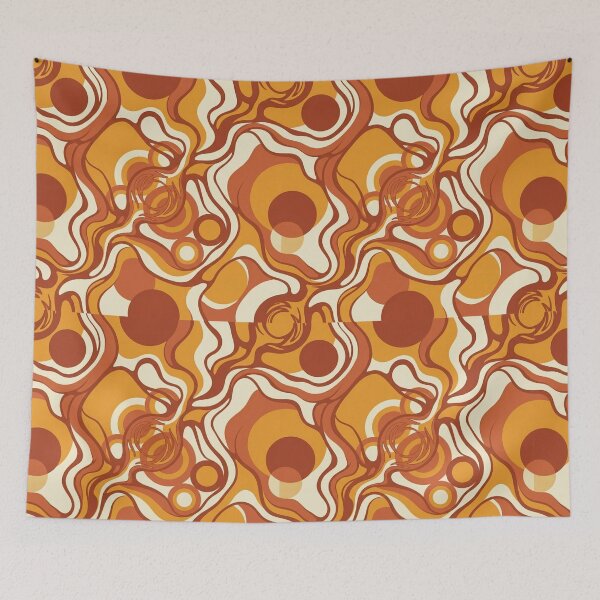 Item preview, Retro Groovy 70s Lava Swirls designed and sold by Soul Path.