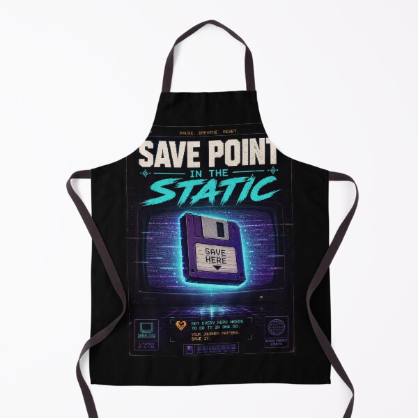 Item preview, Save Point in the Static – Retro Gaming Poster  designed and sold by Sketchlegacy.