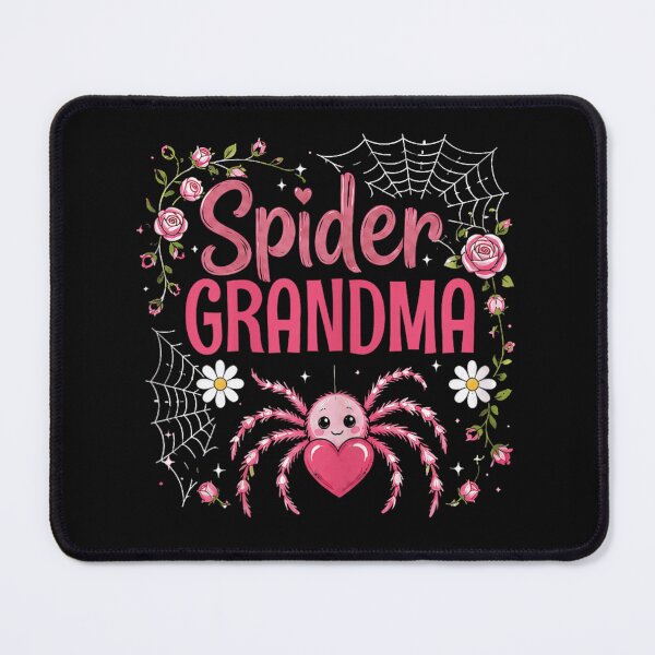 Item preview, Spider Grandma Cute Pink Fluffy Spider Holding Heart with Flowers designed and sold by Taniyah Gomes.