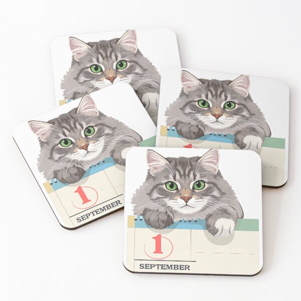 Item preview, Cute Norwegian Forest Cat Hugging a Backpack | September 1 Back to School Sticker designed and sold by OksArtStudio.