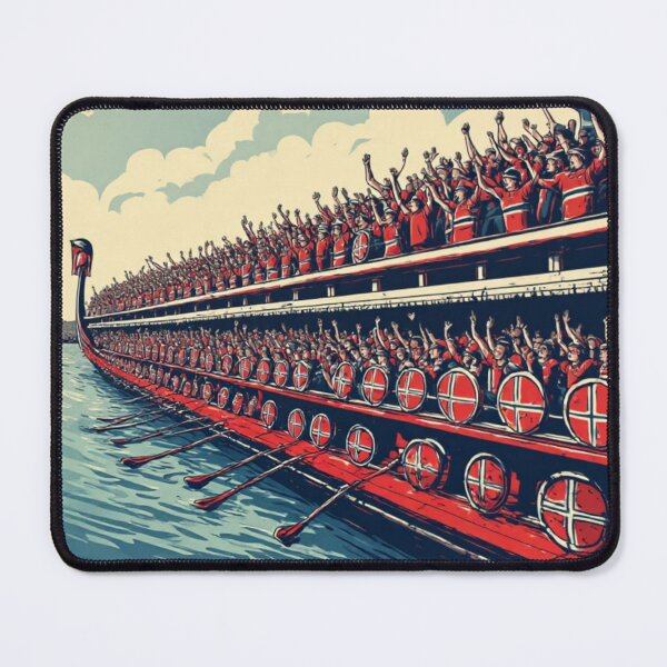 Item preview, Norway Viking Stadium - Nordic Football Longship designed and sold by thepixelcloset.
