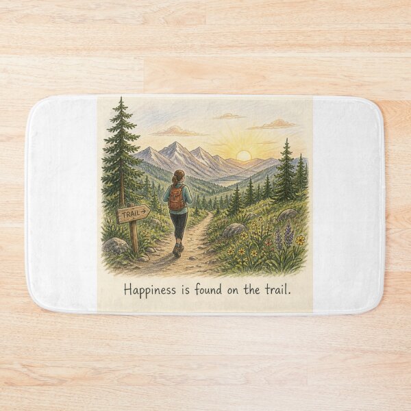 Item preview, Happiness is found on the trail designed and sold by CinemaChronik.