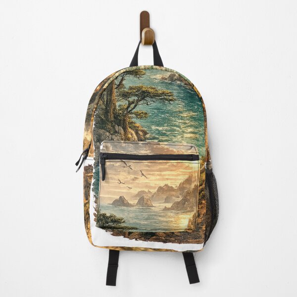 Item preview, Coastal Railway Tunnel: Steam Train Rock Arch Sunset Seaside Adventure designed and sold by irfanshikh.