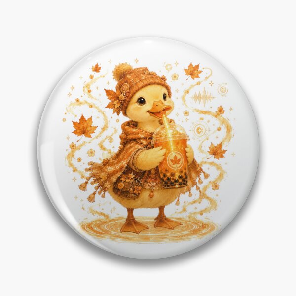 Item preview, Autumn Cyber Duck Drinking Boba Tea Steampunk Cozy Fall designed and sold by AQUILAKREO.