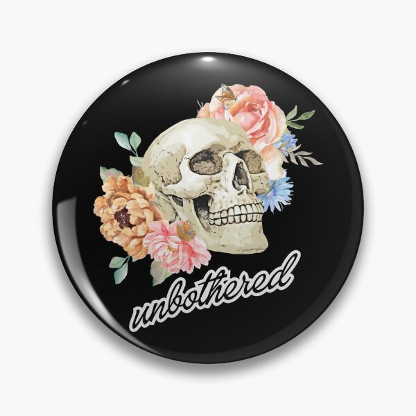 Item preview, Unbothered Skull and Flowers designed and sold by threadsjam.