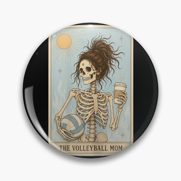 Item preview, The Volleyball Mom Skeleton Tarot Card Aesthetic with Iced Coffee Cup designed and sold by Taniyah Gomes.