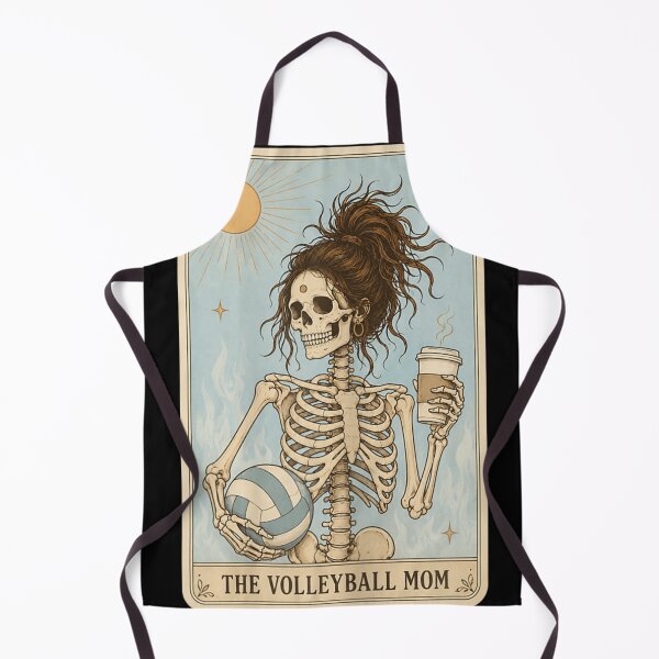 Item preview, The Volleyball Mom Skeleton Tarot Card Aesthetic with Iced Coffee Cup designed and sold by Taniyah Gomes.