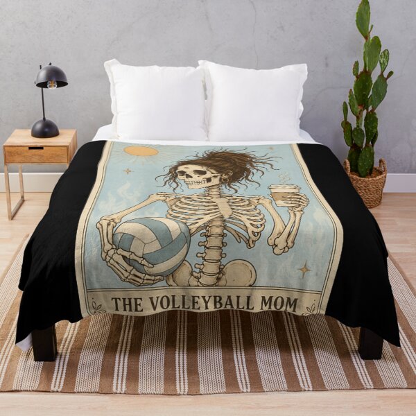 Item preview, The Volleyball Mom Skeleton Tarot Card Aesthetic with Iced Coffee Cup designed and sold by Taniyah Gomes.