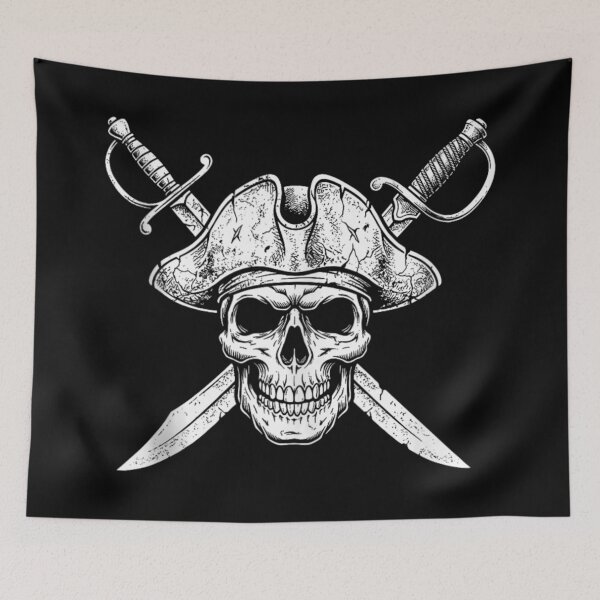 Item preview, Vintage Pirate Skull with Crossed Swords Jolly Roger Captain Hat Design designed and sold by Taniyah Gomes.