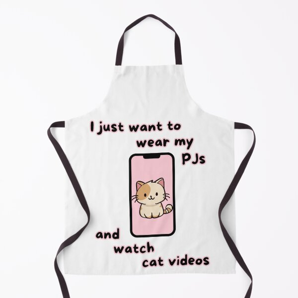 Item preview, I just want to wear pjs and watch cat videos designed and sold by dteesshop.