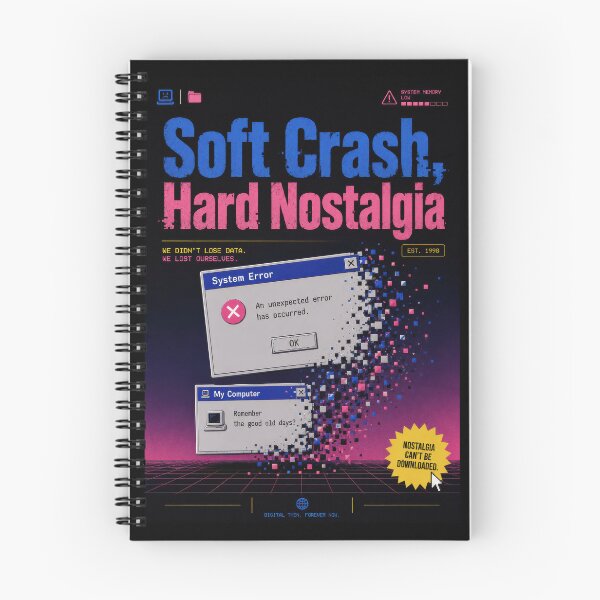 Item preview, Soft Crash, Hard Nostalgia – Retro Computer Error Poster  designed and sold by Sketchlegacy.
