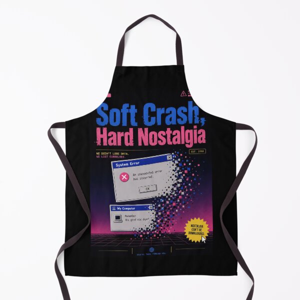 Item preview, Soft Crash, Hard Nostalgia – Retro Computer Error Poster designed and sold by Sketchlegacy.