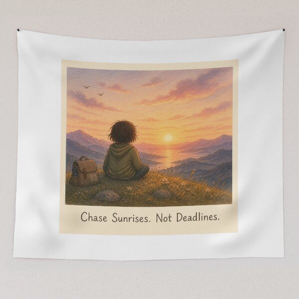 Item preview, Chase Sunrises. Not Deadlines. designed and sold by CinemaChronik.