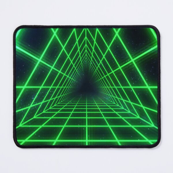 Item preview, Green Triangular Wireframe Tunnel designed and sold by Electric Shock!! Design.