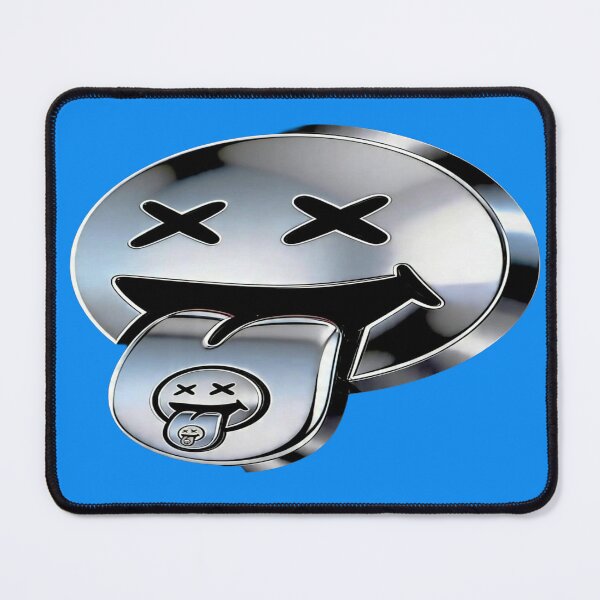 Item preview, Chrome Recursive Smiley - Metallic Face with Tongue and Mini-Smiley designed and sold by RAYBIL.