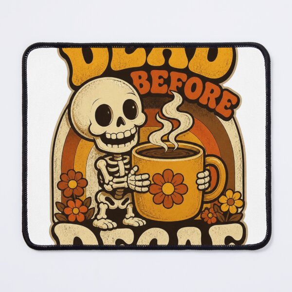Item preview, Dead Before Decaf Retro Skeleton Coffee Lover designed and sold by Ankushpc.