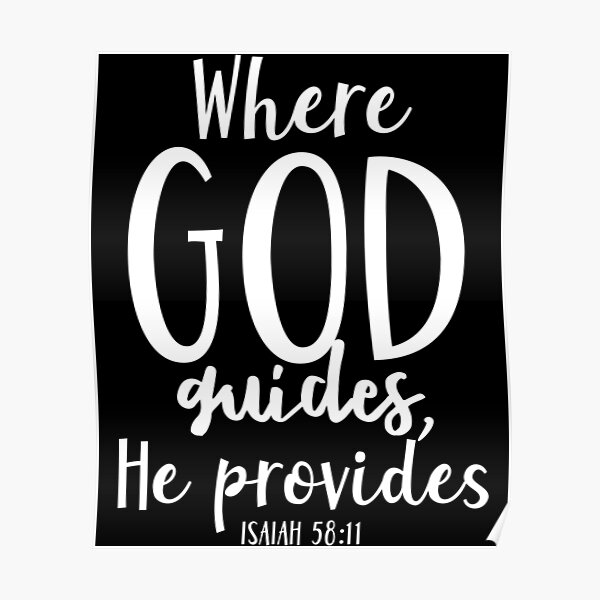 Cadeau religieux catholique chrétien Porte-clés chrétien « Where God Guides He Fournit Isaiah 58:11 » avec verset de la Bible
