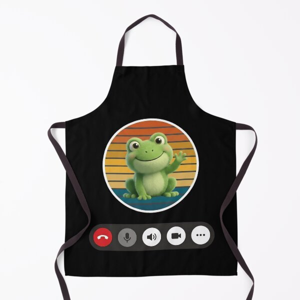 Item preview, Funny Frog Video Call Shirt | Cute Frog Waving Cartoon | Frog Lover Gift | Pseudo 3D Frog Sticker | Frog Meme Aesthetic designed and sold by Basma Designs | Funny Shirts, Stickers & Mugs.