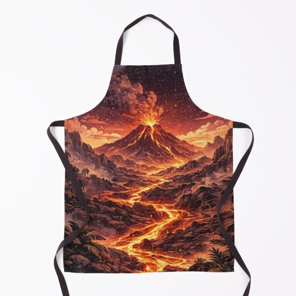 Item preview, Volcanic Eruption: Active Volcano Magma Lava Flow Dramatic Landscape Art designed and sold by irfanshikh.