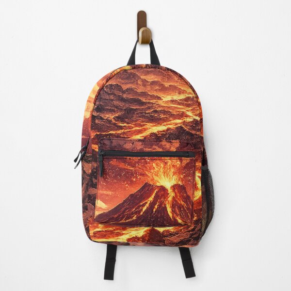 Item preview, Volcanic Eruption: Active Volcano Magma Lava Flow Dramatic Landscape Art designed and sold by irfanshikh.