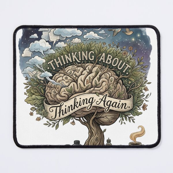 Item preview, Thinking About Thinking Again Funny Overthinking Shirt Introvert Anxiety Humor Deep Thinker Gift Mental Health Humor designed and sold by softmind studio.