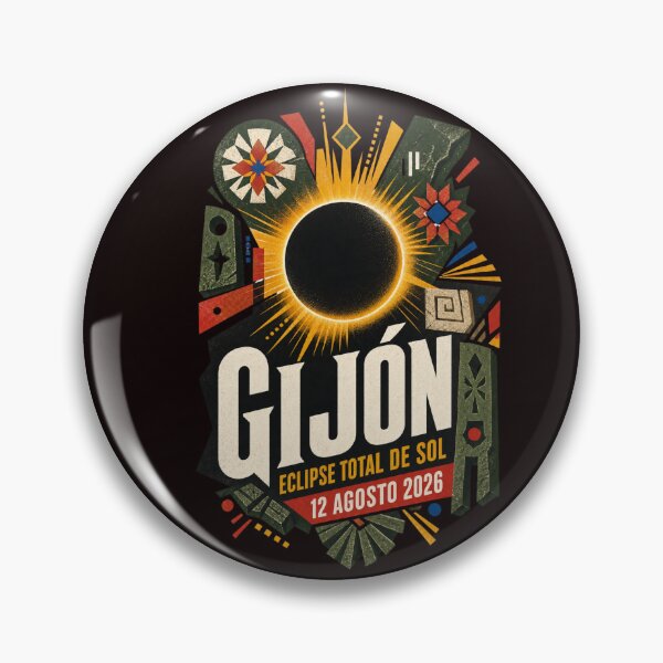 Item preview, Gijón Eclipse Total de Sol 2026 Asturias Spain designed and sold by Print Loft.