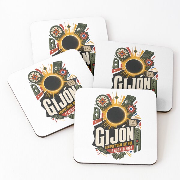 Item preview, Gijón Eclipse Total de Sol 2026 Asturias Spain designed and sold by Print Loft.