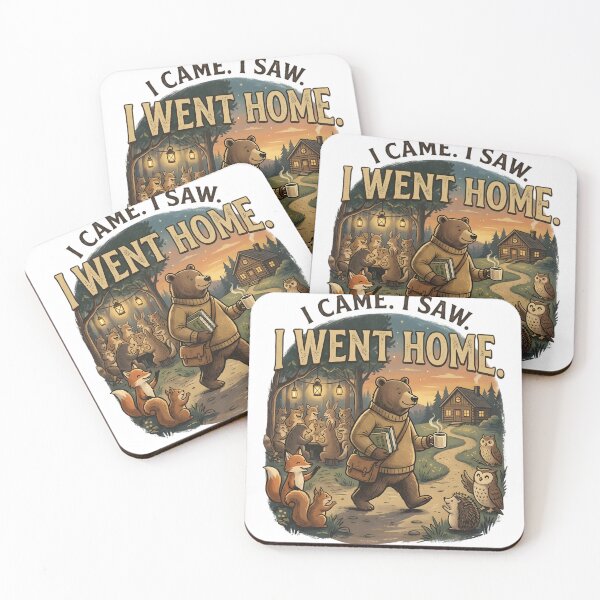 Item preview, I Came I Saw I Went Home Funny Introvert Shirt Anti Social Humor Cozy Homebody Bear Cottagecore Gift designed and sold by softmind studio.