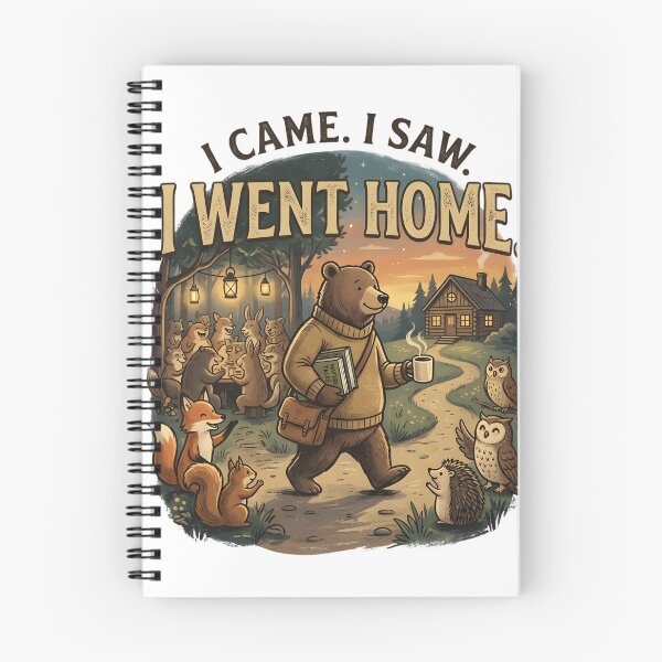 Item preview, I Came I Saw I Went Home Funny Introvert Shirt Anti Social Humor Cozy Homebody Bear Cottagecore Gift designed and sold by softmind studio.