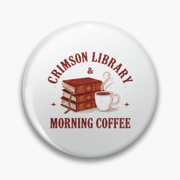 Item preview, Vintage Crimson Library Morning Coffee Aesthetic designed and sold by Coffread.