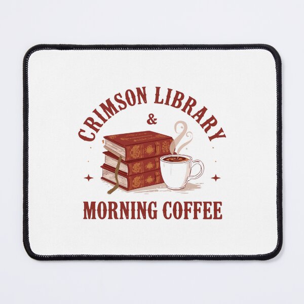 Item preview, Vintage Crimson Library Morning Coffee Aesthetic designed and sold by Coffread.