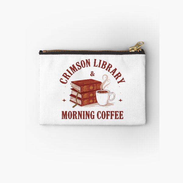 Item preview, Vintage Crimson Library Morning Coffee Aesthetic designed and sold by Coffread.