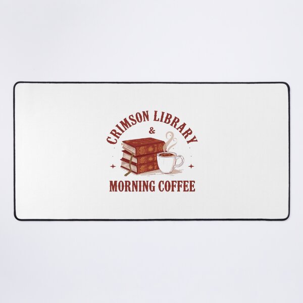 Item preview, Vintage Crimson Library Morning Coffee Aesthetic designed and sold by Coffread.