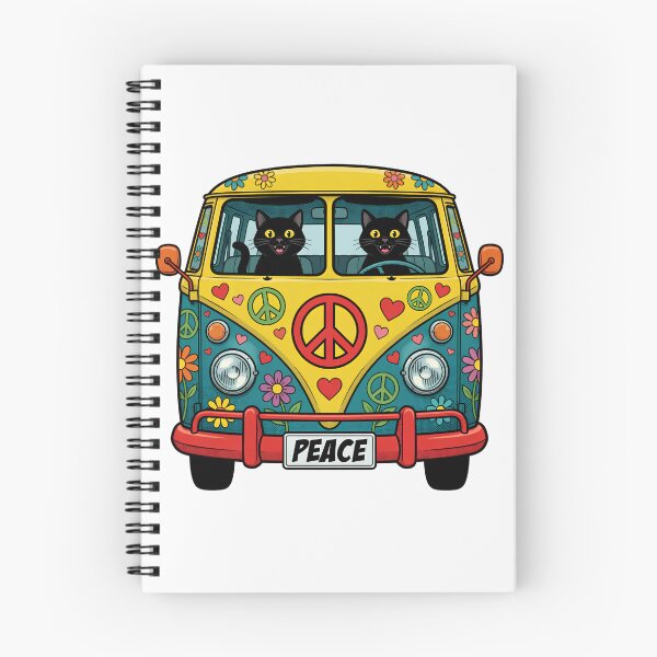 Item preview, Groovy Hippie Cats Peace Van designed and sold by TshirtsOnline-.
