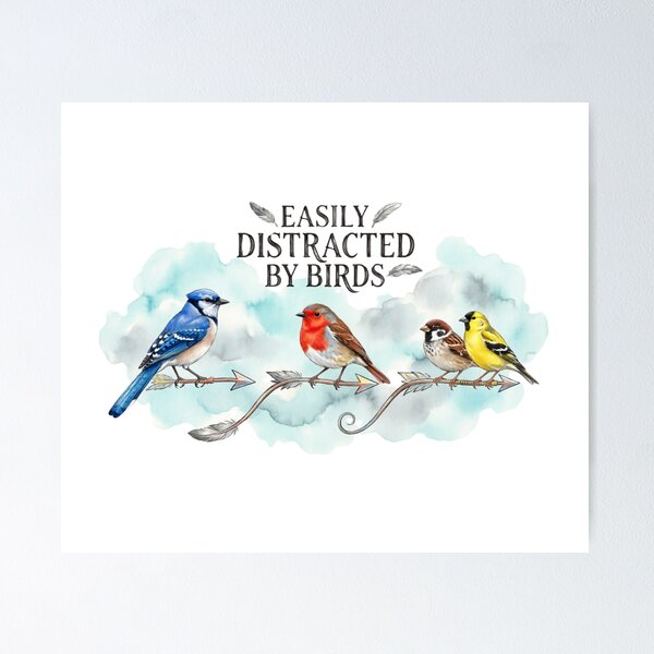 Item preview, Distracted by birds designed and sold by JC Art Creations.