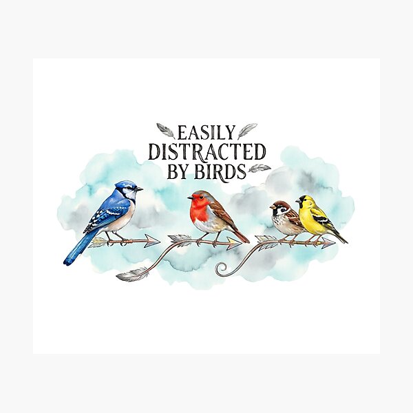 Item preview, Distracted by birds designed and sold by JC Art Creations.