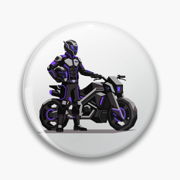 Item preview, Cyberpunk Futuristic Biker and Sci-Fi Motorcycle designed and sold by HICHAMORO.